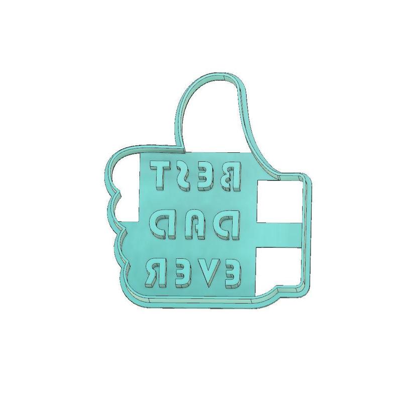 FATHERS DAY COOKIE CUTTER, FATHER´S DAY COOKIE CUTTER, BEST DAD EVER HAND COOKIE CUTTER, BEST DAD EVER