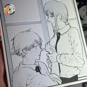DENJI X MAKIMA | CHAINSAW MAN - WALL ART - DESK DECORATION - HUEFORGEENTHUSIAST - MANGA PANEL