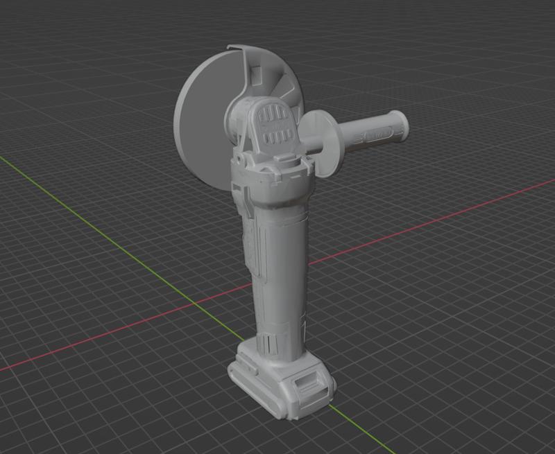 Angle Grinder Dewalt Style Diorama Display 1-25 Scale Model Car Parts