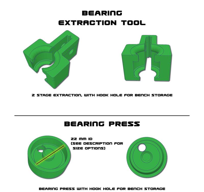 FOX Rear Shock Bearing Extraction / Press Tool