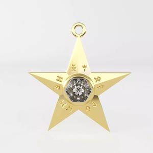 Star pendant with stone
