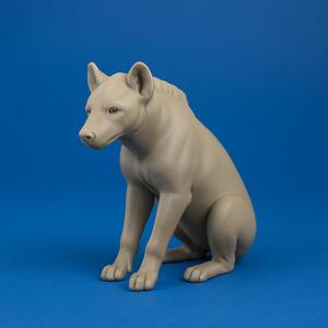 Sitting Hyena Statue – 3D Printable Animal Model STL