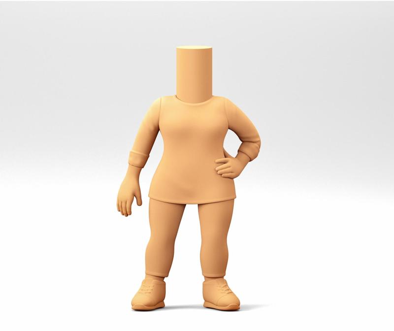 A female Body in a Funko POP style. WB_01