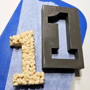 Mould for "1" marshmallow Rice Krispie treats - don't cut, mould instead