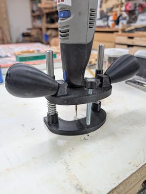 Dremel plunge base (only uses Home Depot hardware)