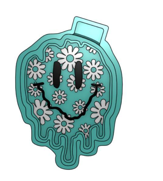 Daisy Smiley Face Drip Freshie STL