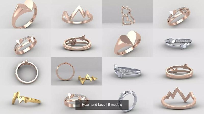 Heart and Love 3D Model Collection
