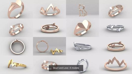 Heart and Love 3D Model Collection