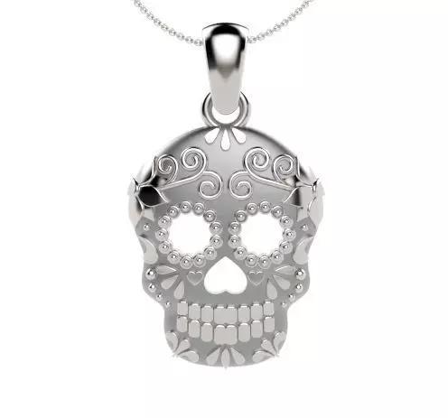 25mm Sugar Skull Pendant