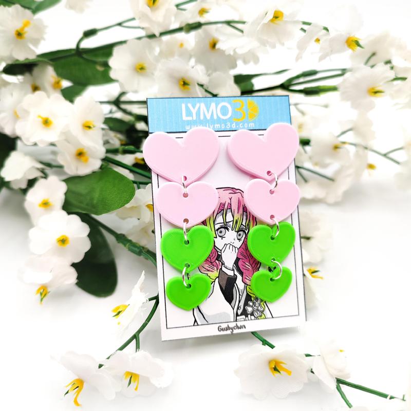 LOVE HEARTS EARRINGS : KIMETSU NO YAIBA