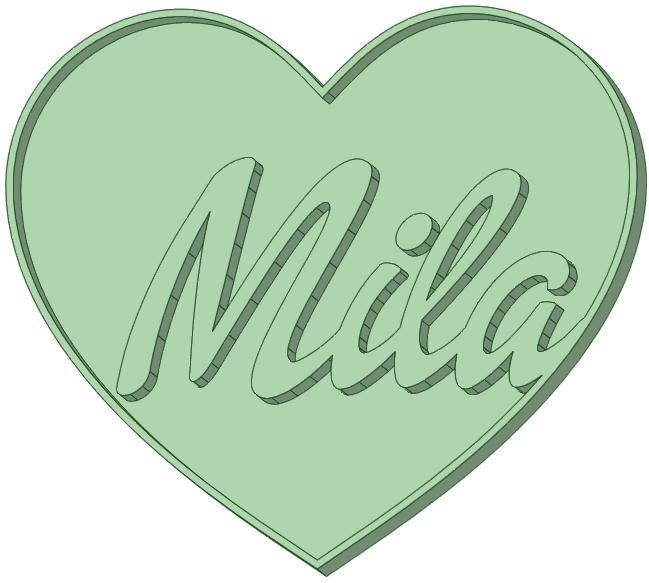 Personalized Mila heart cutter