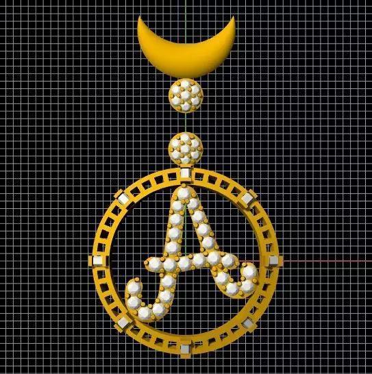 A alphabet Pendant 3dm file