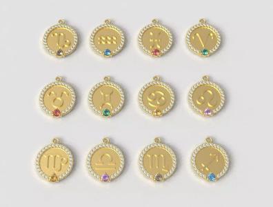 12 Zodiac Pendants