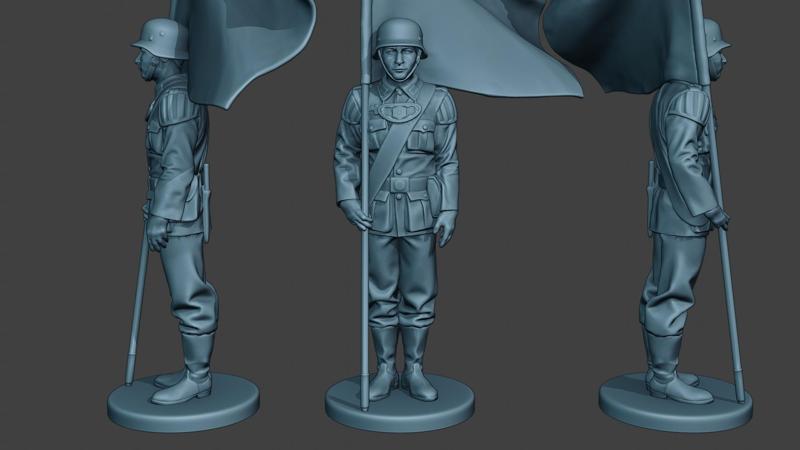 German musician soldier ww2 Stand flag G8