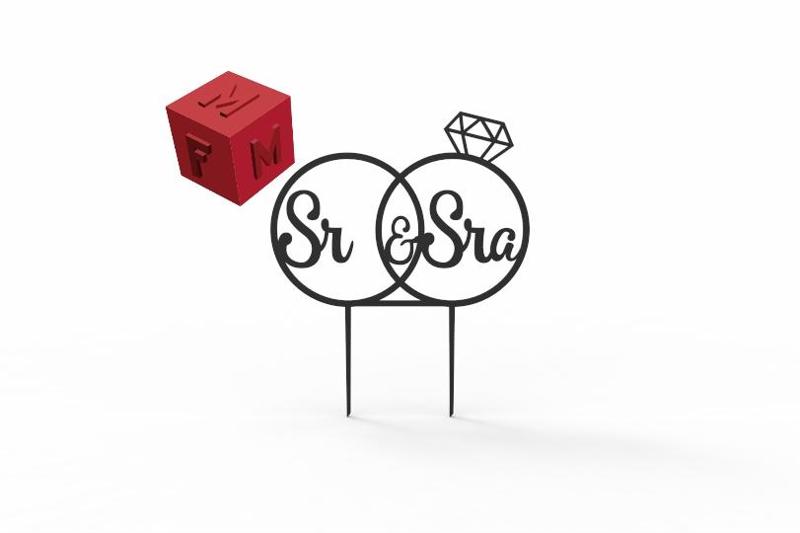 Mr & Mrs Wedding Cake Topper