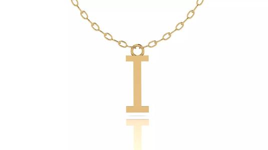 Alphabet Tahoma Letters Pendant  I