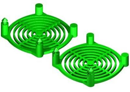 "Snap-On Fan Guards" x2 with extra rib