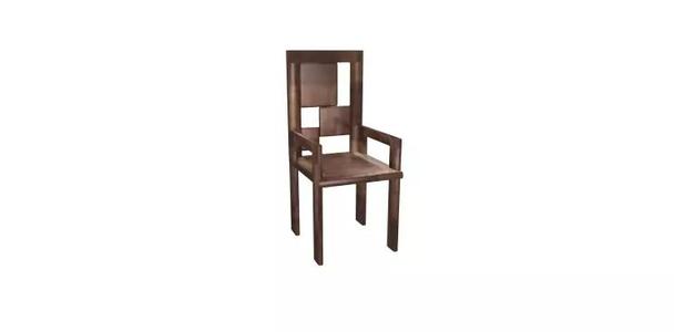 Chair wooden with armrest