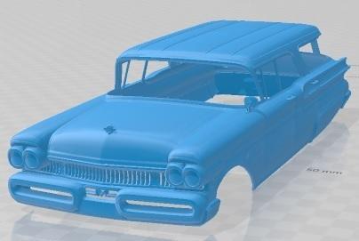 Mercury Commuter Wagon 1957 Printable Body Car