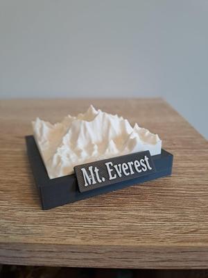 Mt. Everest - Topographic Map 3d Model - Mount Everest