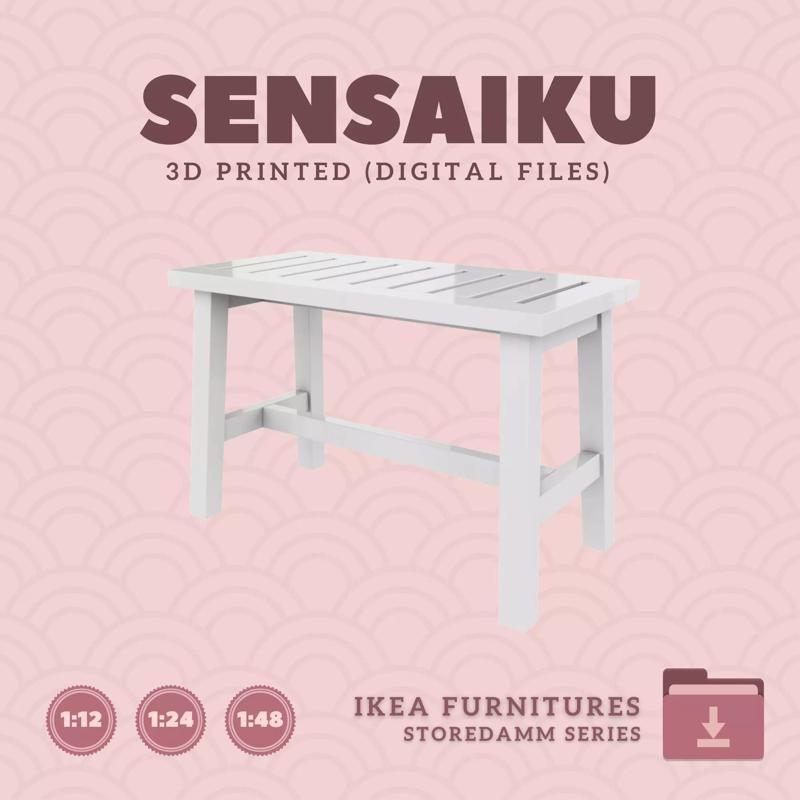2 STOREDAMM Bench for Miniature Dollhouse - IKEA - 3D Print