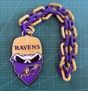 CHAIN SKULL BALTIMORE RAVENS NFL