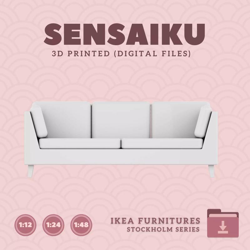 30 STOCKHOLM 2025 Sofa V2 for Dollhouse - IKEA - 3D Print