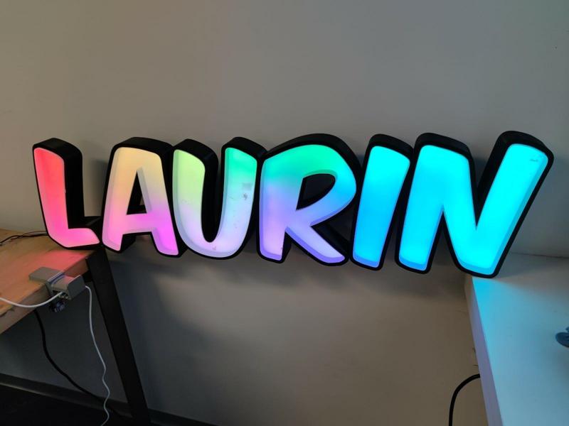 XXL NAMETAG LED NAME LAMP LAURIN