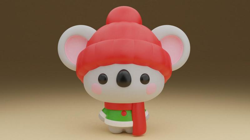 Koala Christmas figure