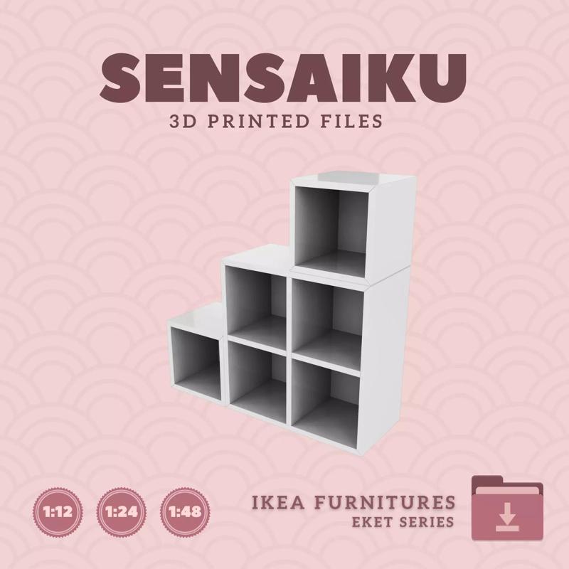 EKET Storage Combo 05 for Miniature Dollhouse - IKEA - 3D Print