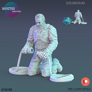 Human Worker Electrician ‧ Sci-Fi Miniature ‧ Wargame Miniatures ‧ Tabletop 3D Model ‧ RPG Miniature ‧ Cyberpunk Construct ‧ Steampunk War Machine ‧ STL FILE