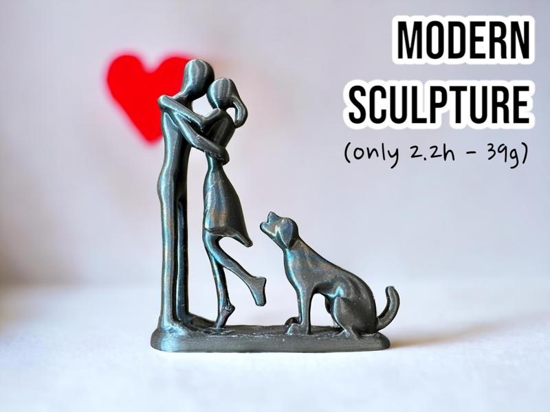 Modern ornament of love (with dog)