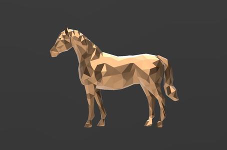 Gift Print Horse 2 - Low Poly - Excellent Design - Decor