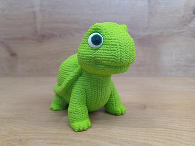 Knitted Turtle with articulated Eyes