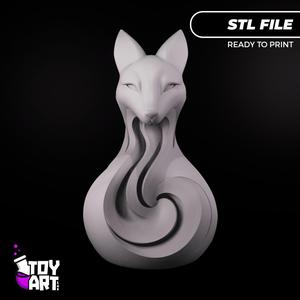 Elegant Fox Sculpture - Decorative Art - STL File
