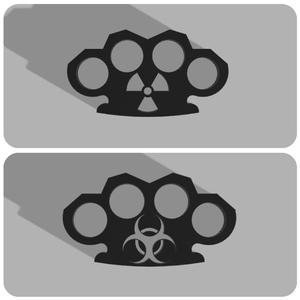 Brass Knuckles Set - Toxic ☠️ + Radioactive ☢️ (Hollow Edition)