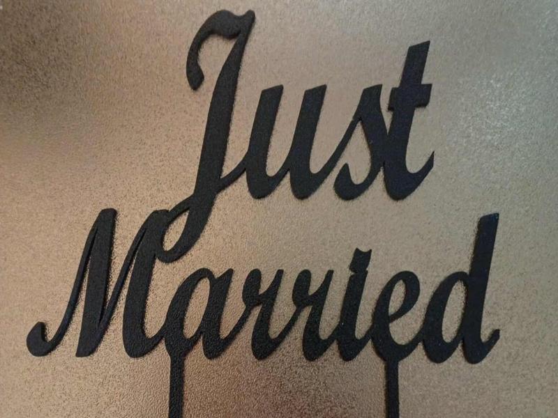 Just Married Cake Topper