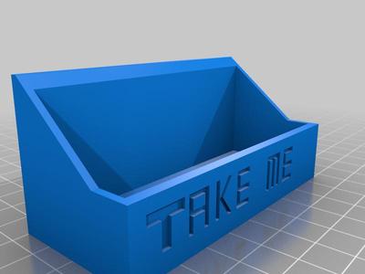 business card holder with text