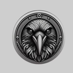 Crow Animal Head Crow Animal Medallion for CNC Router Laser & 3D Printer