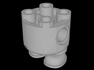 Lego Compatible (67644.dat) Figure Lower Body  2 x  2 x  1.667 with Four Hollow Studs and Two Pegholes