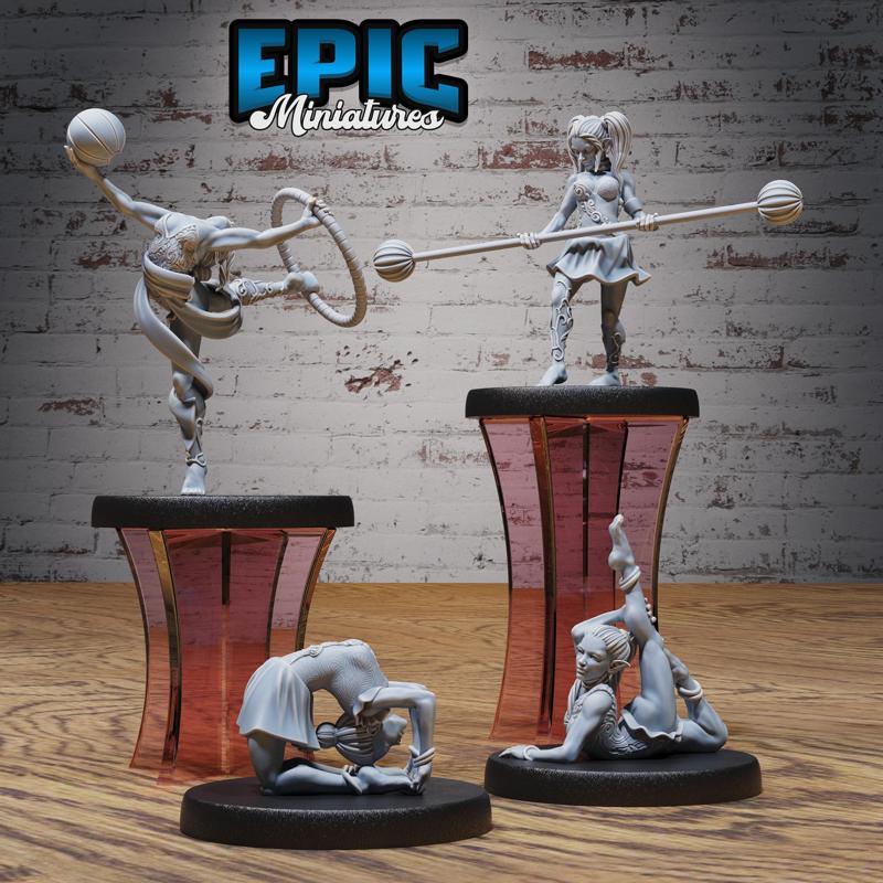 Acrobat Elf Set A ‧ DnD Miniature ‧ Tabletop Miniatures ‧ Gaming Monster ‧ 3D Model ‧ RPG ‧ DnDminis ‧ STL FILE