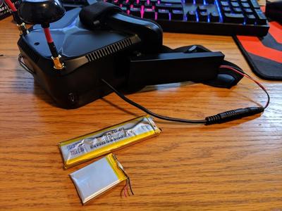 FPV Goggle Battery Pack case for recycled laptop batteries