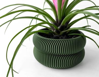 The Avex Planter Pot with Drainage: Tray & Stand Included | Modern and Unique Home Decor for Plants and Succulents | STL File   
