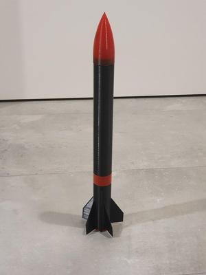 Launchable vase-mode rocket model