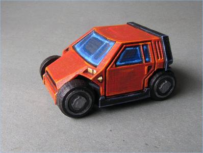 Retro futuristic car 3