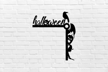 Halloween wall decoration pumpkin crow