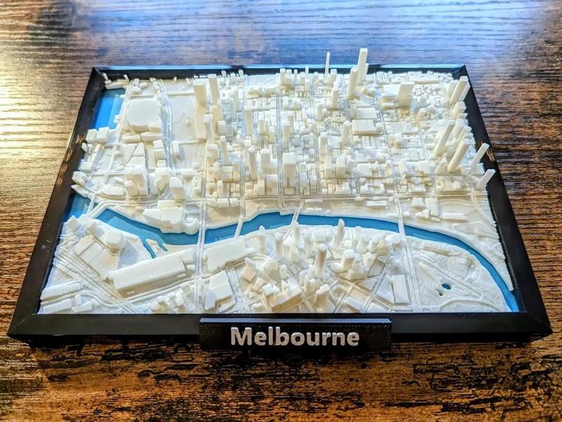 Melbourne Australia 3D Miniature   
