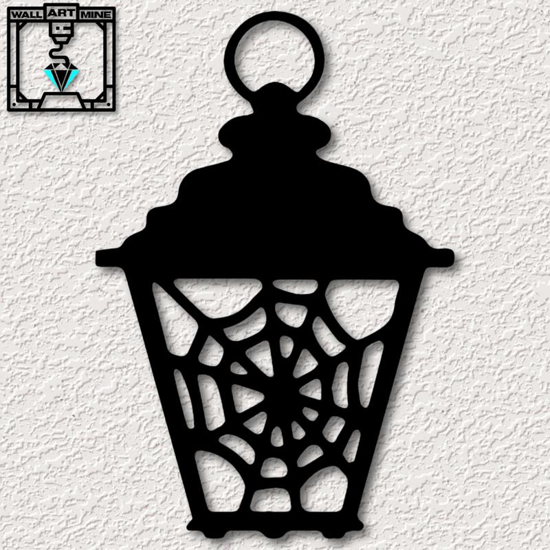 spiderweb lantern wall art spider web wall decor 2d art