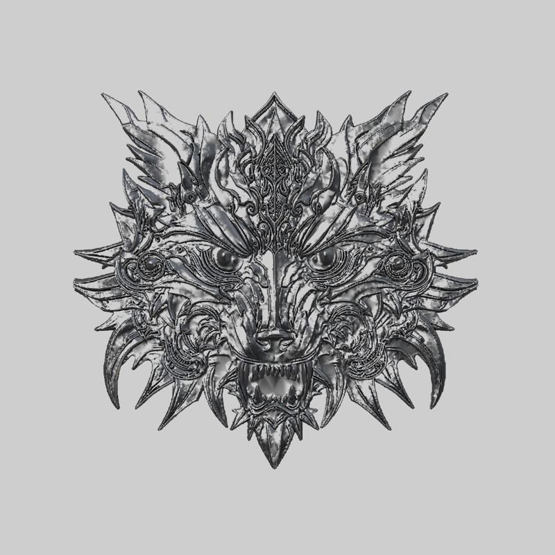 Wolf Animal Metal Head