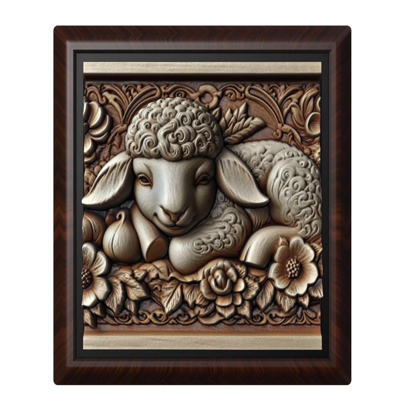 Lamb animal wall art relief wall decor